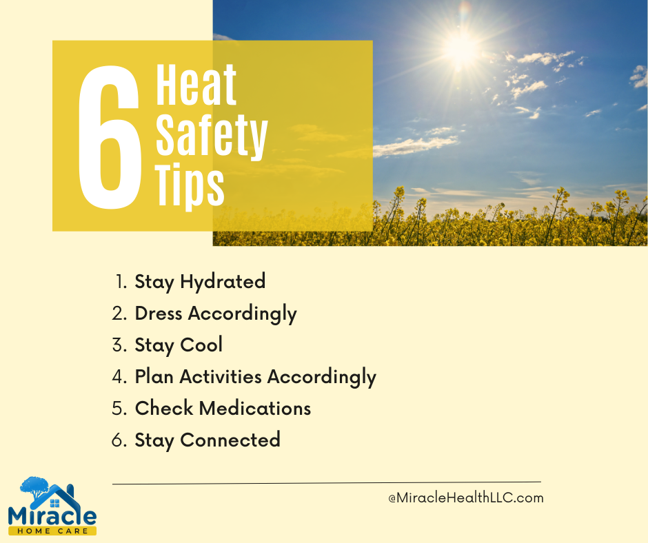 Below is 6 heat safety tips for seniors. Continue reading for more information.