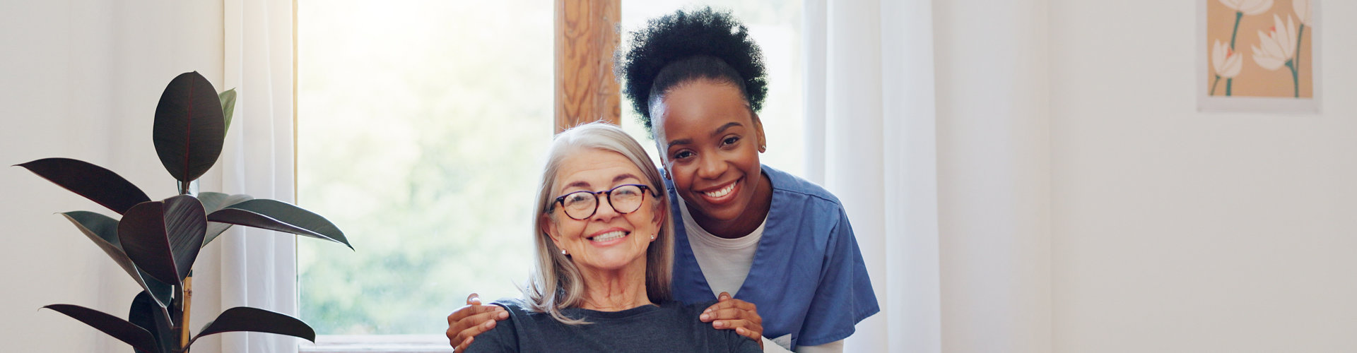 patient and nurse smiles